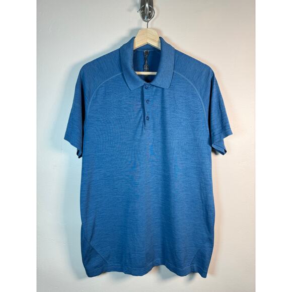 Lululemon Athletica Other - Lululemon Men’s Blue Shortsleeved Polo Shirt Size Large